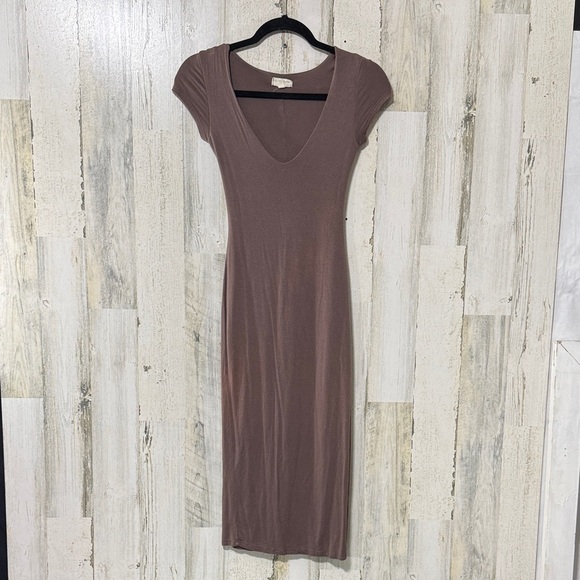 See You Monday Dresses & Skirts - See You Monday Brown Midi Dress